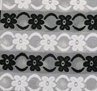 Dakshya Industries Black &White Color Cotton Sofa cover - White & Black, Cotton, Printed, Multipack 1